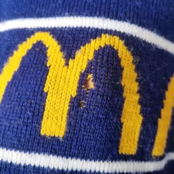 Vintage RARE 1980s McDonald’s Golden Arches Crew Neck Knit Sweater Club II LARGE - Picture 3 of 6